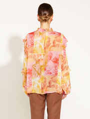 Fate + Becker Earthly Paradise Flowy Frill Top - Paradise Floral