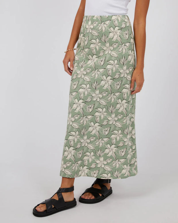 Silent Theory Silent Theory Eden Maxi Skirt - Sage