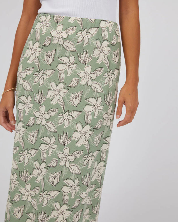 Silent Theory Silent Theory Eden Maxi Skirt - Sage