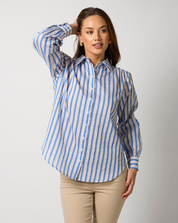 Stella + Gemma Emmery Shirt - Cobalt Stripe