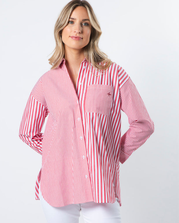 Stella + Gemma Essentials Shirt - Ruby Stripes