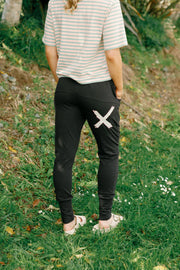 Home-lee Apartment Pants - Black with Candy Apple X