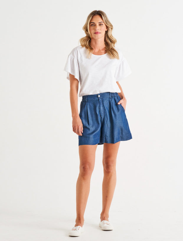 Betty Basics Gabriella Lyocell Shorts - Blue Haze