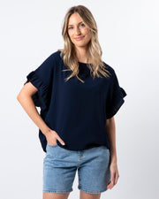 Stella + Gemma Grace Top - Navy