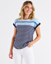 Betty Basics Gracie Short Sleeve Tee - Blue Haze