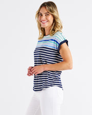 Betty Basics Gracie Short Sleeve Tee - Blue Haze