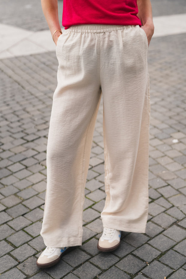 MSCH Disa High Waist Pants - Sand Melange