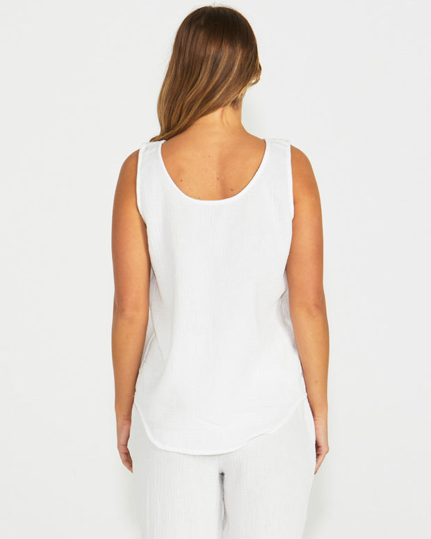 Sass Henny Tank - White