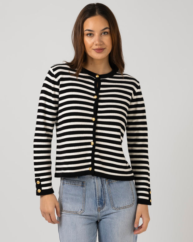 Stella + Gemma Henri Cardigan - Black Tea