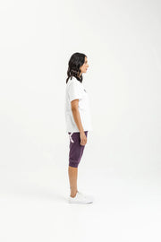 Home-lee 3/4 Apartment Pants - Plum With Pastel Pink X