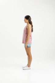 Home-lee Heather Singlet - Rouge With Mini X