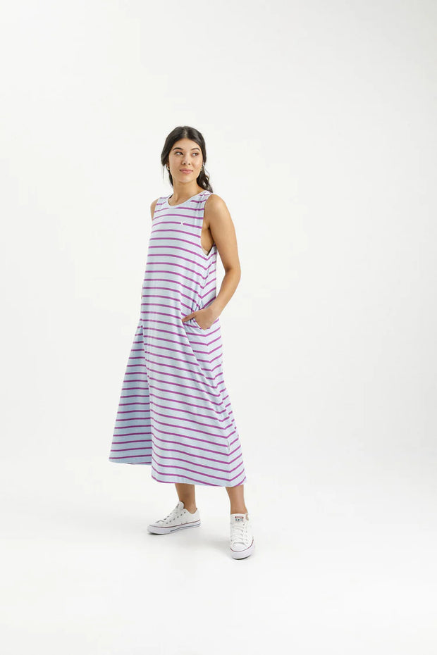 Home-lee Bella Dress - Orchid Stripes