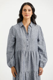 Home-lee Long Sleeve Khloe Dress - Grey