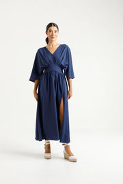 Home-lee X Label Sara Dress - Indigo Blue