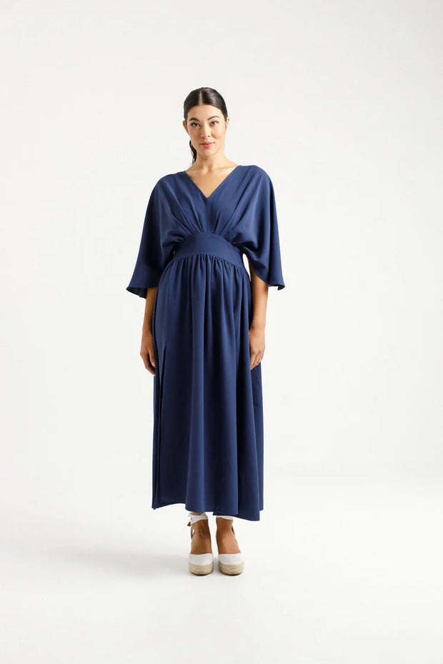 Home-lee X Label Sara Dress - Indigo Blue