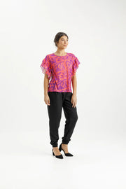 Home-lee X Label Evelyn Blouse - Sunset Floral