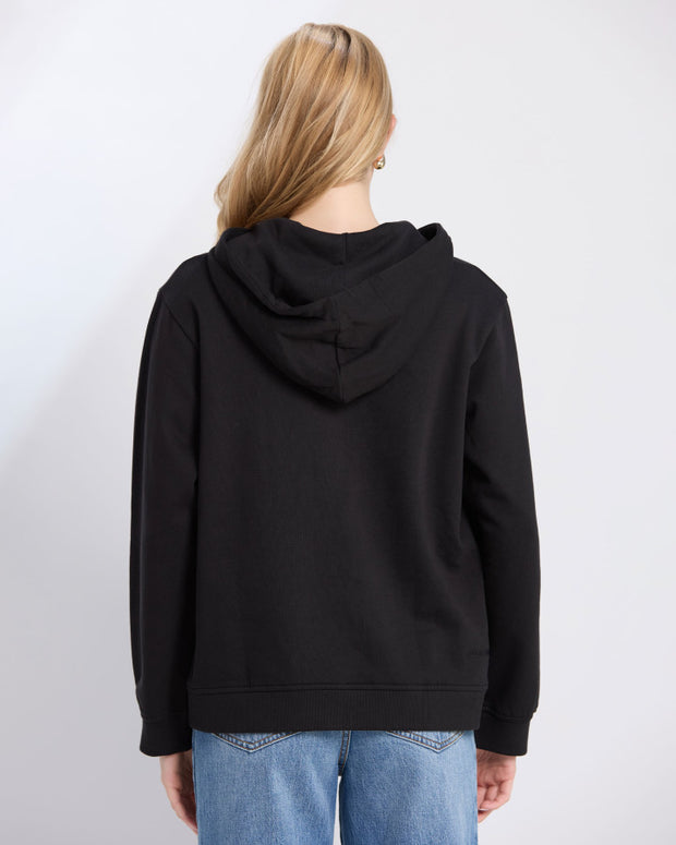 Stella + Gemma Hoodie - Black Leopard Cross