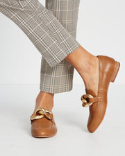 Walnut Melbourne Footwear Talia Leather Loafer - Caramel