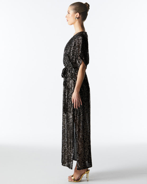 Fate + Becker Impression Sequin Dress - Gunmetal