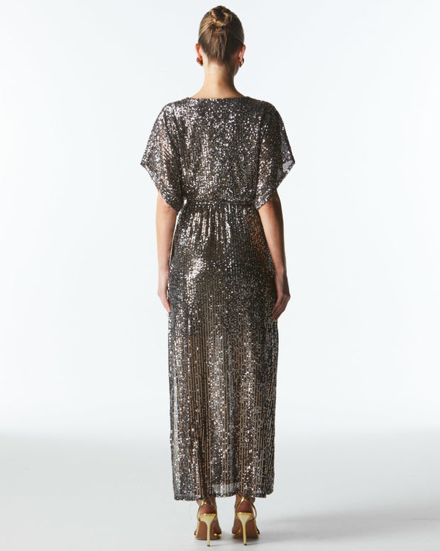 Fate + Becker Impression Sequin Dress - Gunmetal