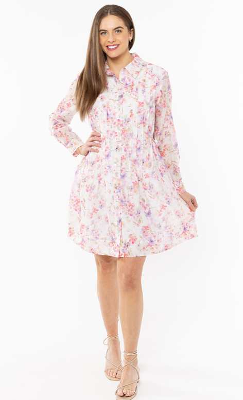 Seeking Lola The Indulgent Shirt Dress - Delicate Blossom