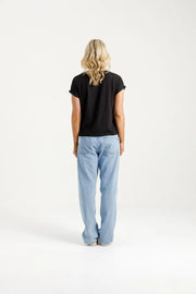 Home-lee Jackie Tee - Black With Blossom Berry X