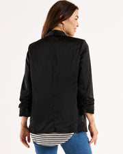 Betty Basics Jayde Satin Blazer - Black