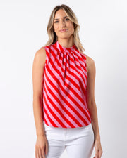 Stella + Gemma Jenna Top - Pink & Red Stripe