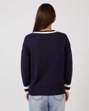 Stella + Gemma Jimmy Jumper - Navy