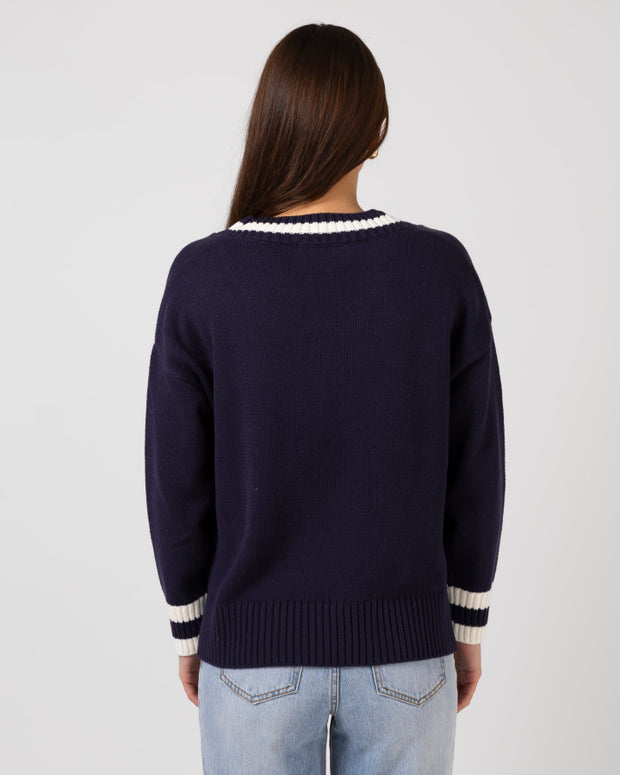 Stella + Gemma Jimmy Jumper - Navy