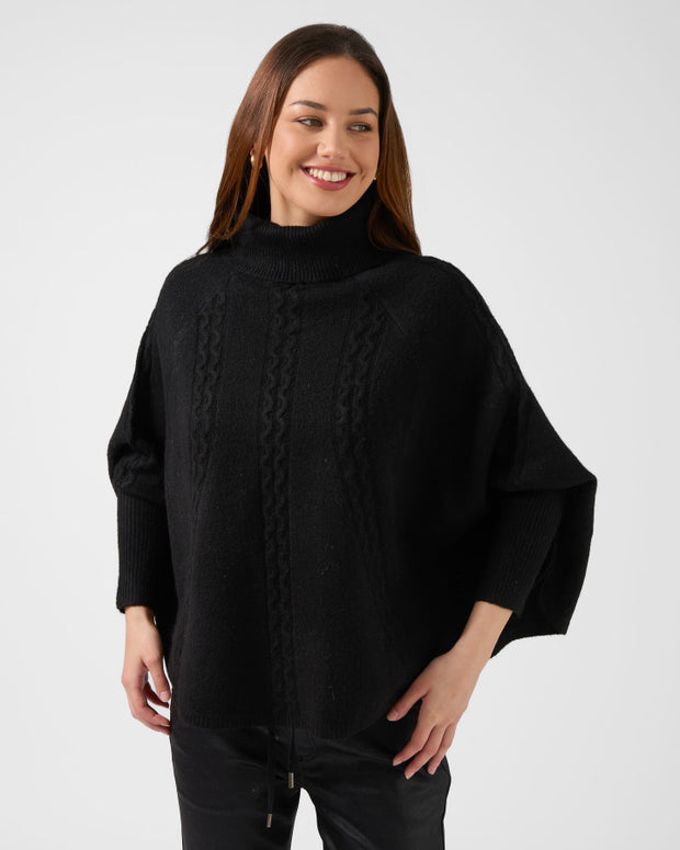 Stella + Gemma Joey Poncho - Black