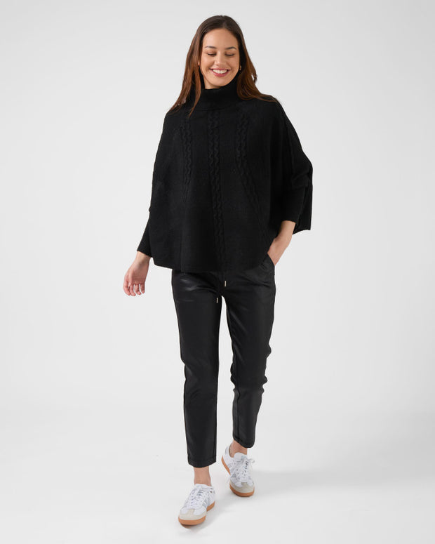 Stella + Gemma Joey Poncho - Black