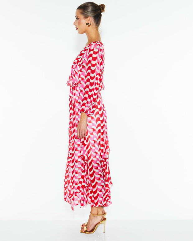 Fate + Becker Just Love Ruffle Dress - Geo Link