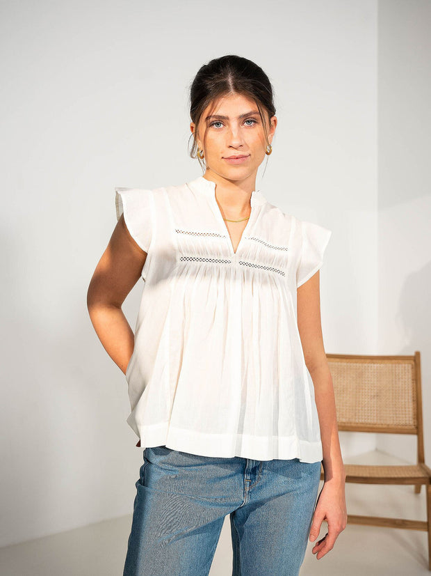 MSCH Eugenia SS Top - Bright/White