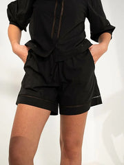 MSCH Erendia High Waist Shorts - Black