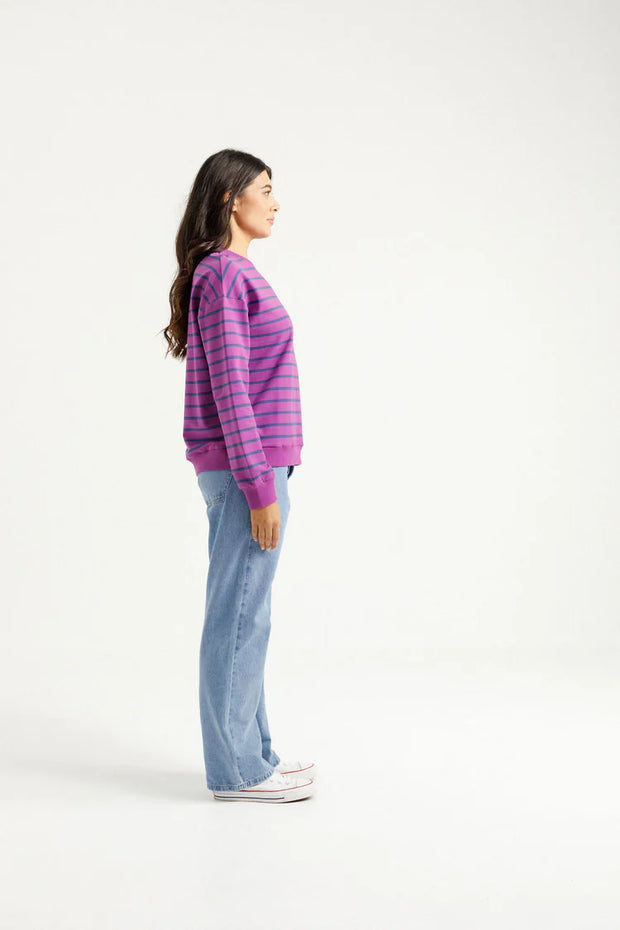 Home-lee Kayla Crew - Hyacinth Stripe