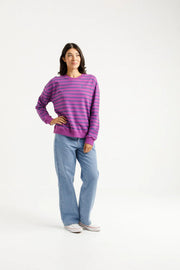 Home-lee Kayla Crew - Hyacinth Stripe