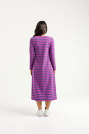 Home-lee Kinsley Midi Dress - Hyacinth Stripe