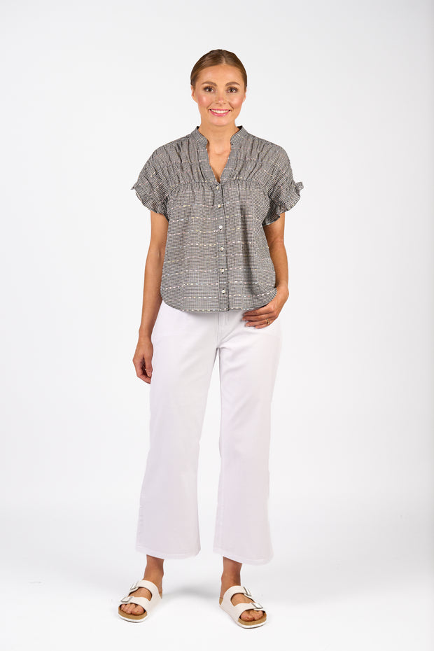 Knewe Addison Top - Black Check