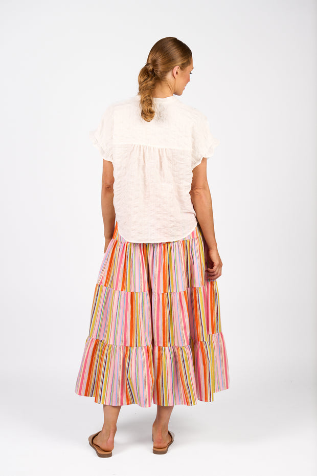 Knewe Addison Top - White Check