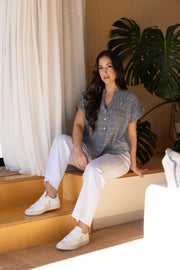 Knewe Addison Top - Black Check