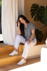 Knewe Addison Top - Black Check