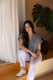 Knewe Addison Top - Black Check