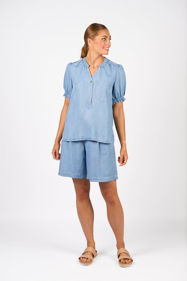 Knewe Naomi Top - Light Blue