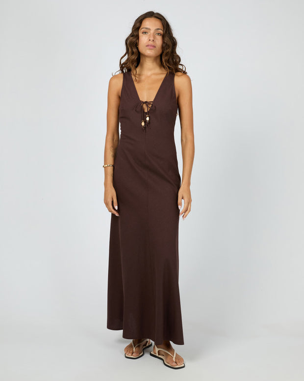 Silent Theory Lenni Maxi Dress - Chocolate