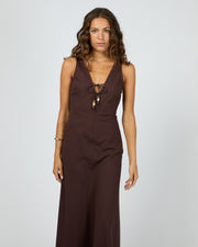 Silent Theory Lenni Maxi Dress - Chocolate