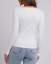 Silent Theory Lily Long Sleeve Tee - White