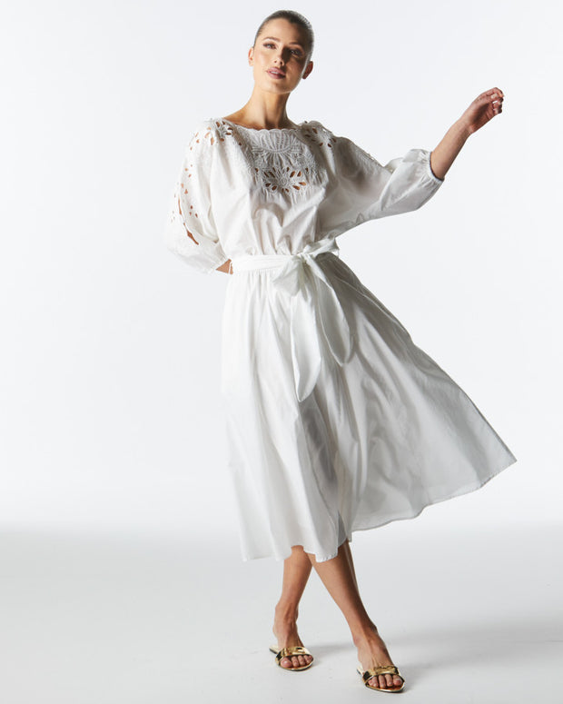 Fate + Becker Lily Pond Embroidered Dress - Ivory