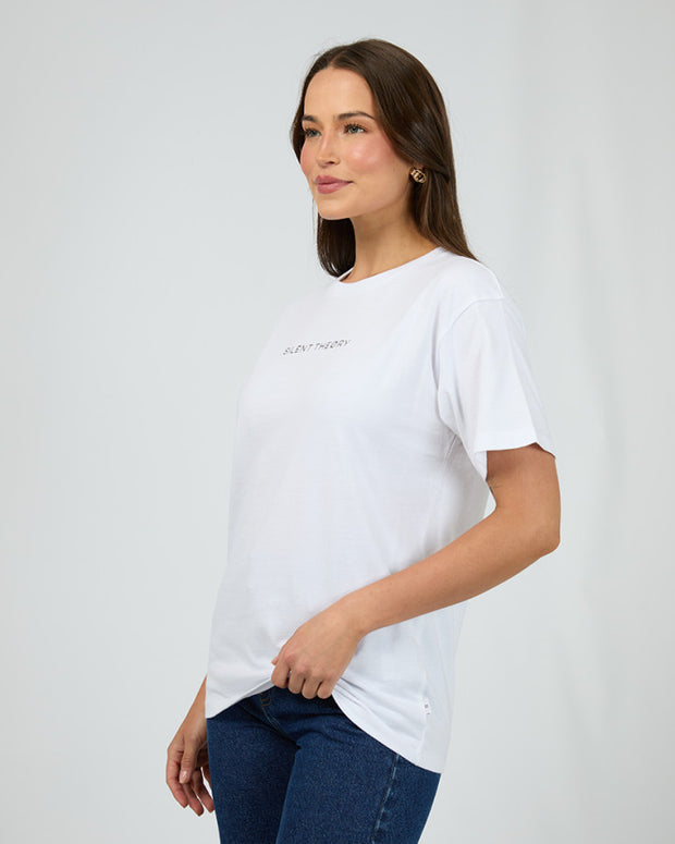 Silent Theory Logo Tee - White