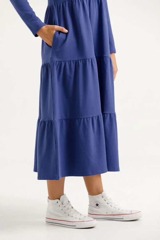 Home-lee Long Sleeve Kendall Dress - Hyacinth